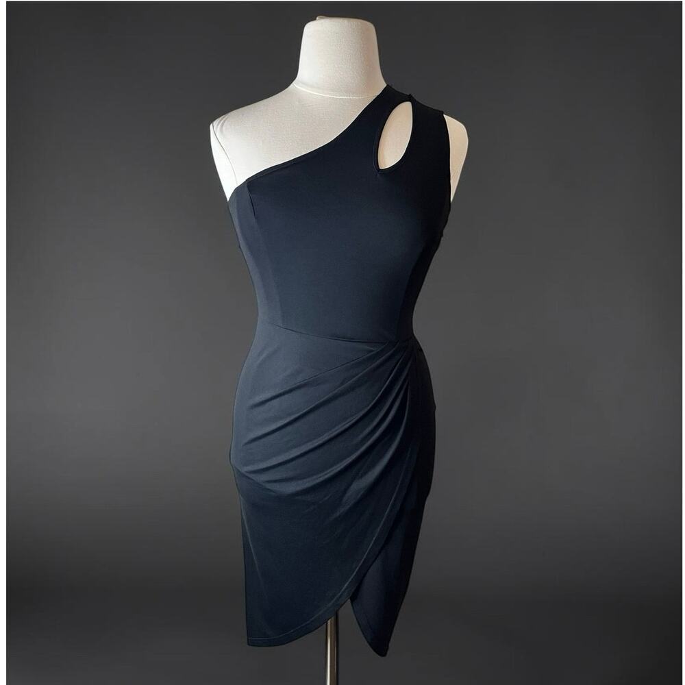 Theenkoln Midi Fitted Bodycon Dress  Sleeveless One Shoulder Y2K- Size L